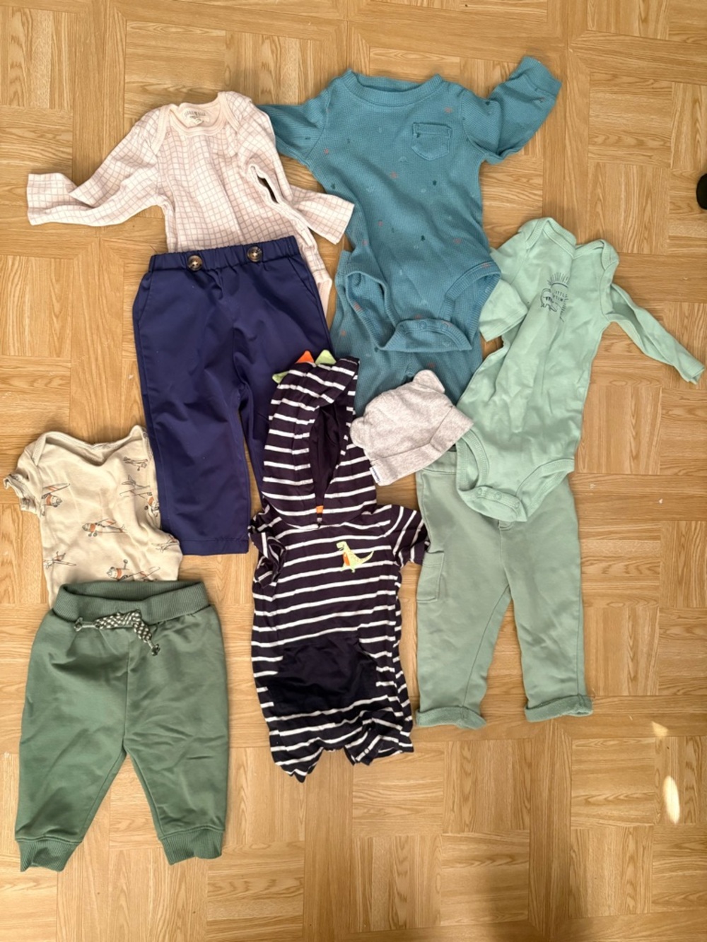 Carter's Heathered Blue Knit Baby Onesie